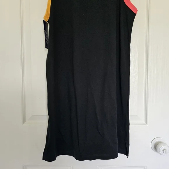 Champion Logo Black Sleeveless Tank Dress with Color Trim Size S - Picture 9 of 14